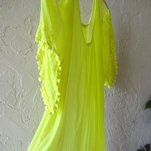 Indian Bambula Yellow Tunic. New. Made in India.